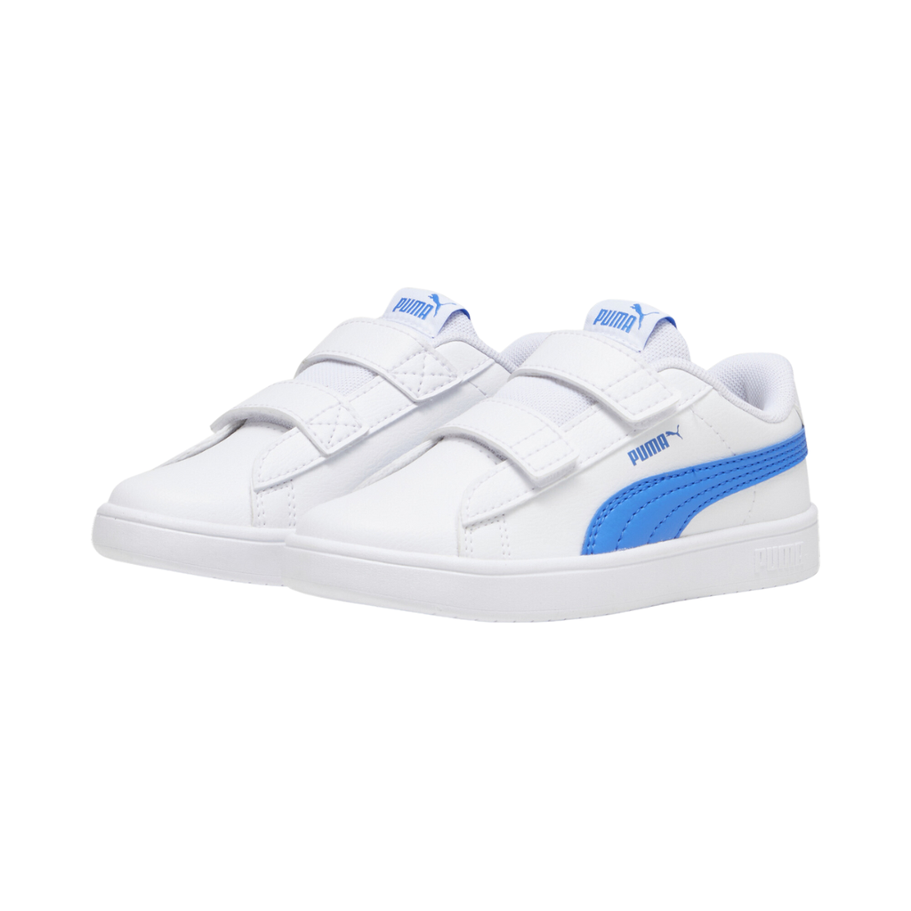 [A000025066] Tenis Puma Rickie Classic V para preescolar (Blanco/Azul, 20MX)