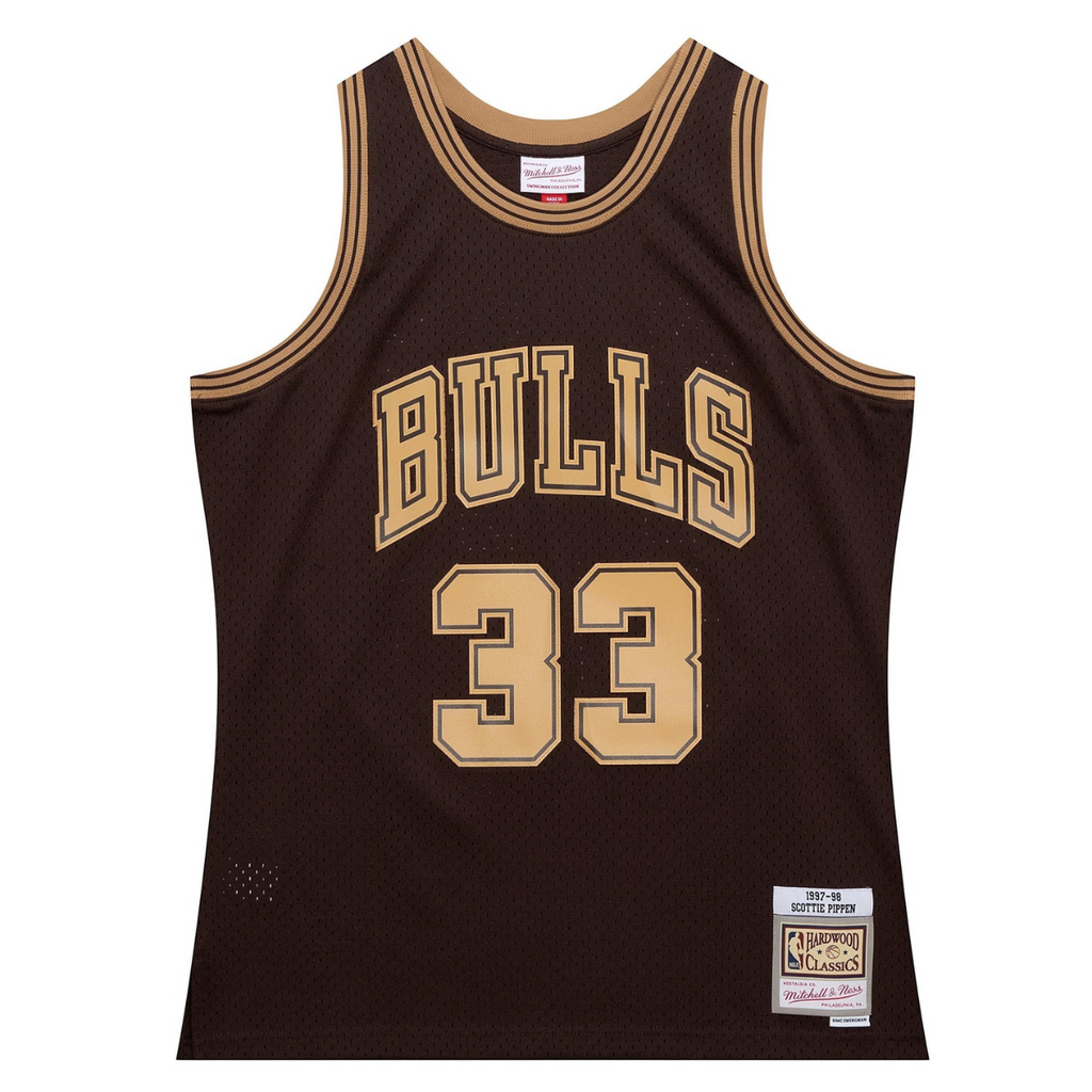 [A000025166] Jersey Mitchell & Ness NBA Chicago Bulls Lux Brown Swingman 1997 Scottie Pippen (S)