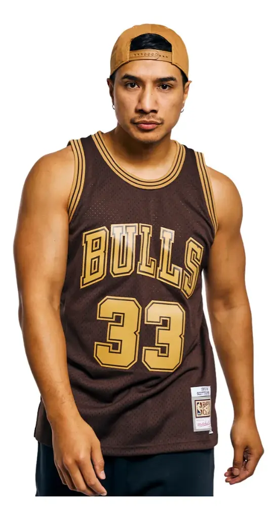 [A000025167] Jersey Mitchell & Ness NBA Chicago Bulls Lux Brown Swingman 1997 Scottie Pippen (M)