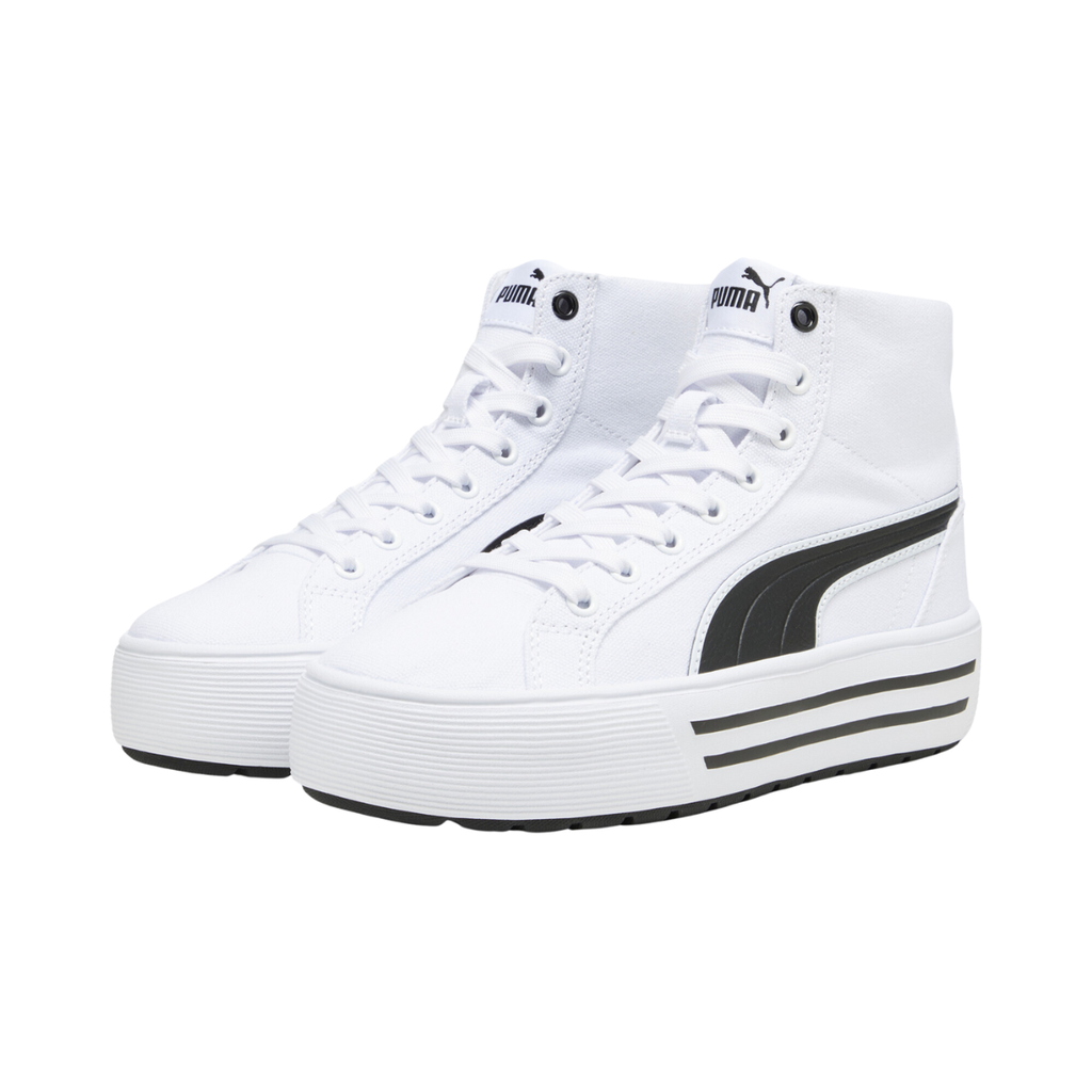 [A000026258] Tenis Puma Kaia 2.0 Mid para mujer (Blanco/Negro, 22.5 MX)