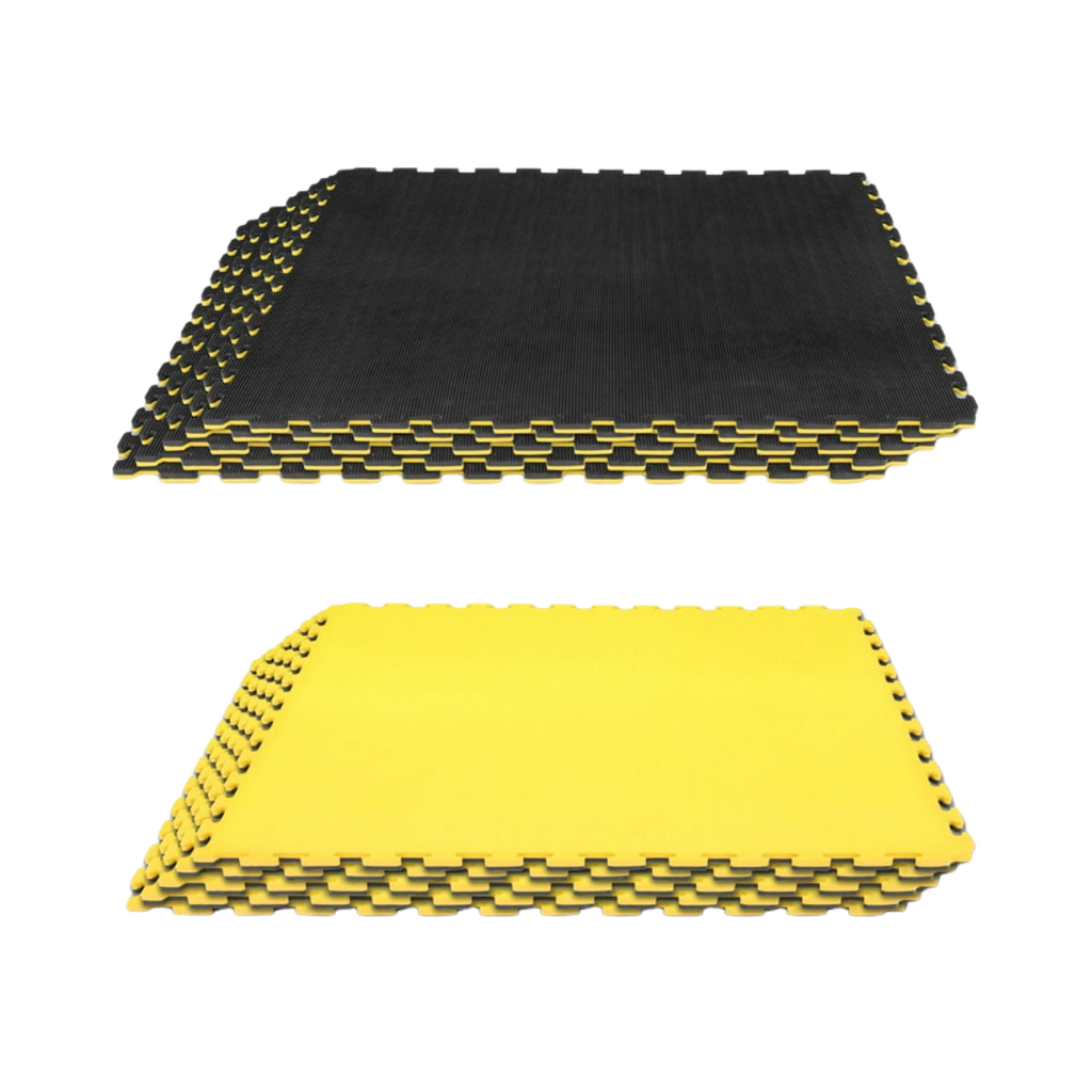 [A000026866] Piso Tatami Wod Pro 20 mm 1 m² Rompecabezas (10 Metros) (Negro/Amarillo)