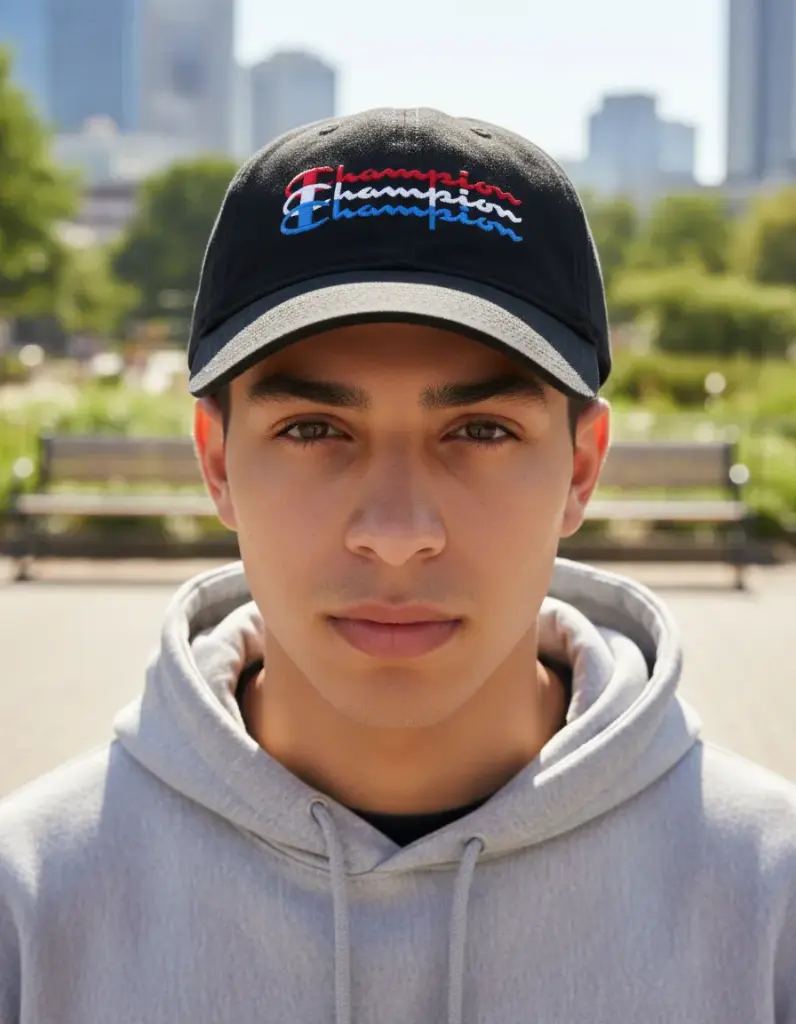 Gorra Champion Triple Logo con visera curva
