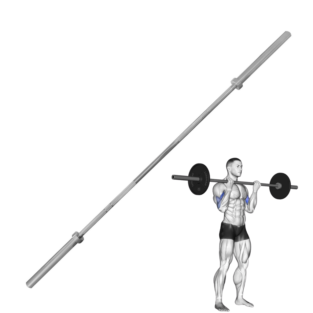 Barra Olímpica Sellada IronFit 1.8m Plateada