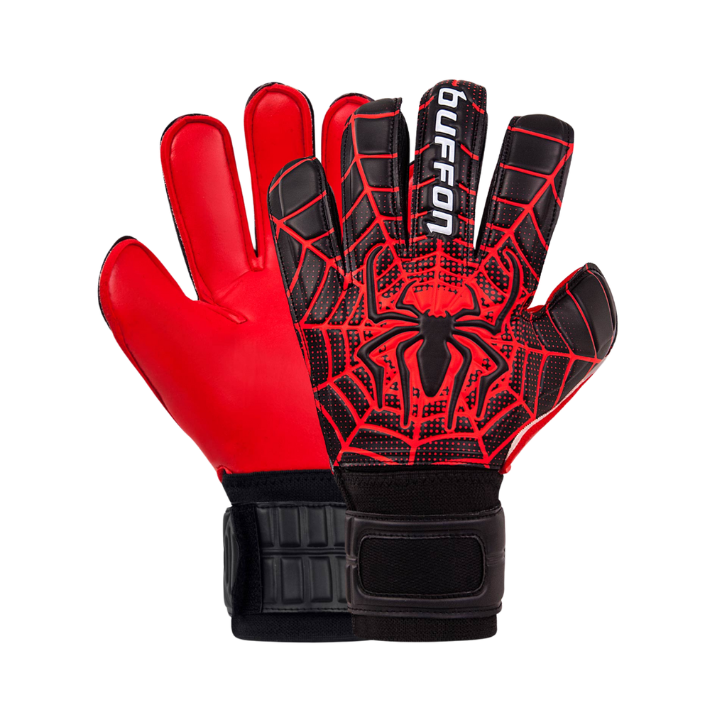 [A000027357] Guantes para portero Buffon Spider 2 para adulto (Negro/Rojo, 7)