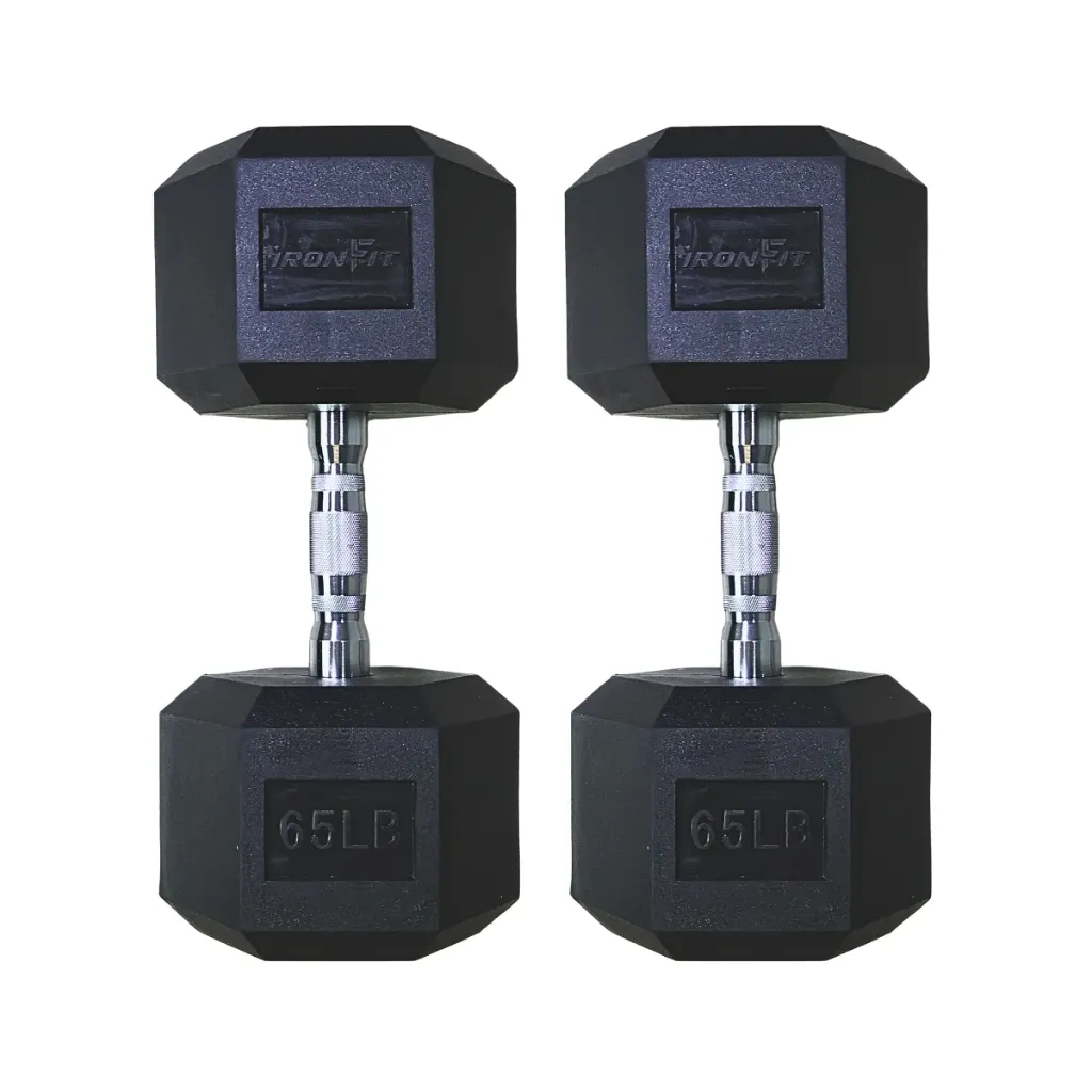 [A000027670] Par de Mancuernas Hexagonales IronFit 65 Lb