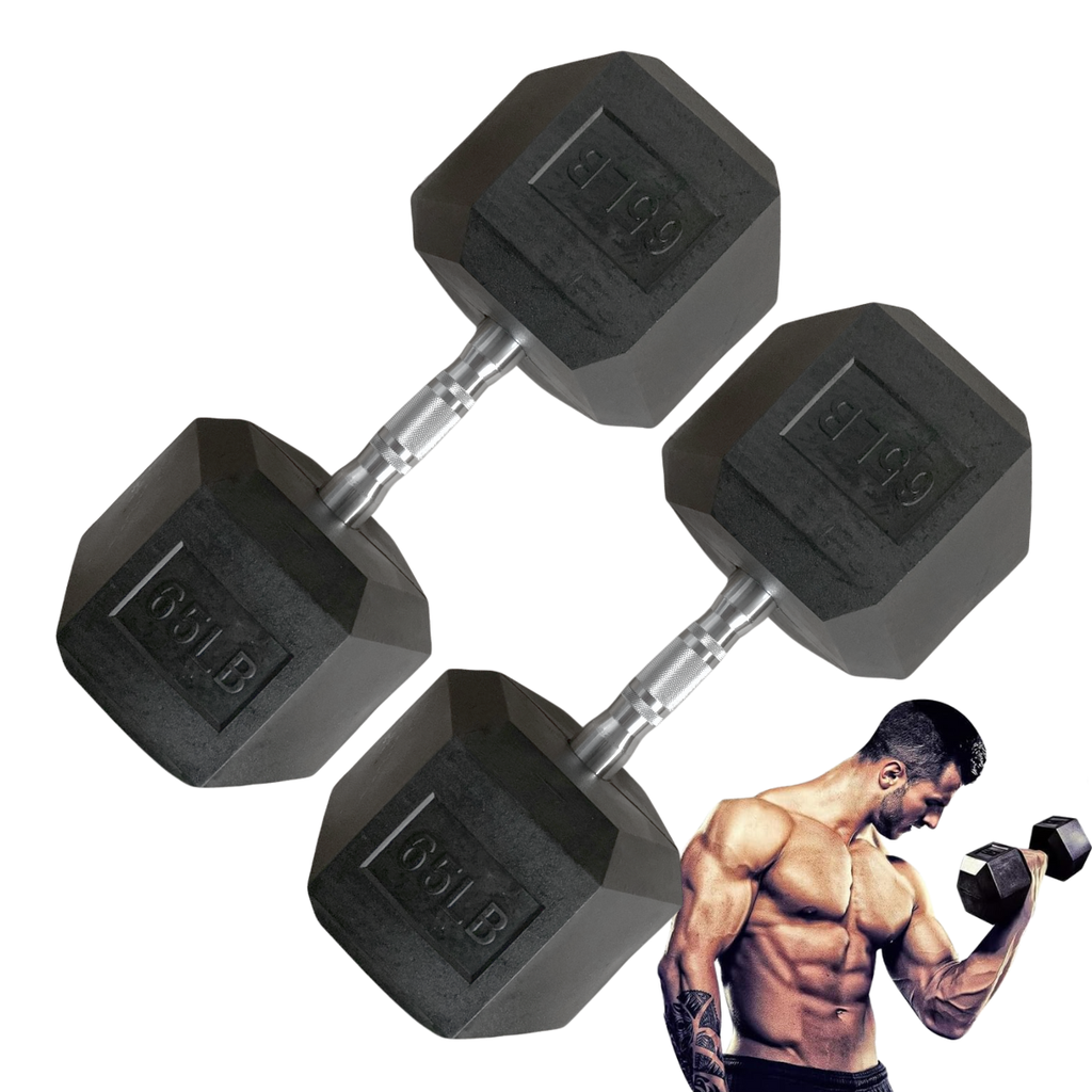 [A000027670] Par de Mancuernas Hexagonales IronFit 65 Lbs
