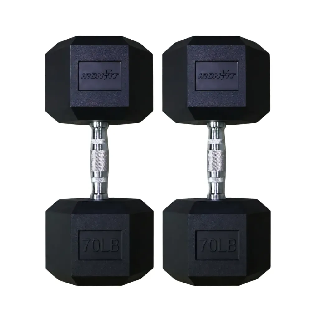 [A000027671] Par de Mancuernas Hexagonales IronFit 70 Lb