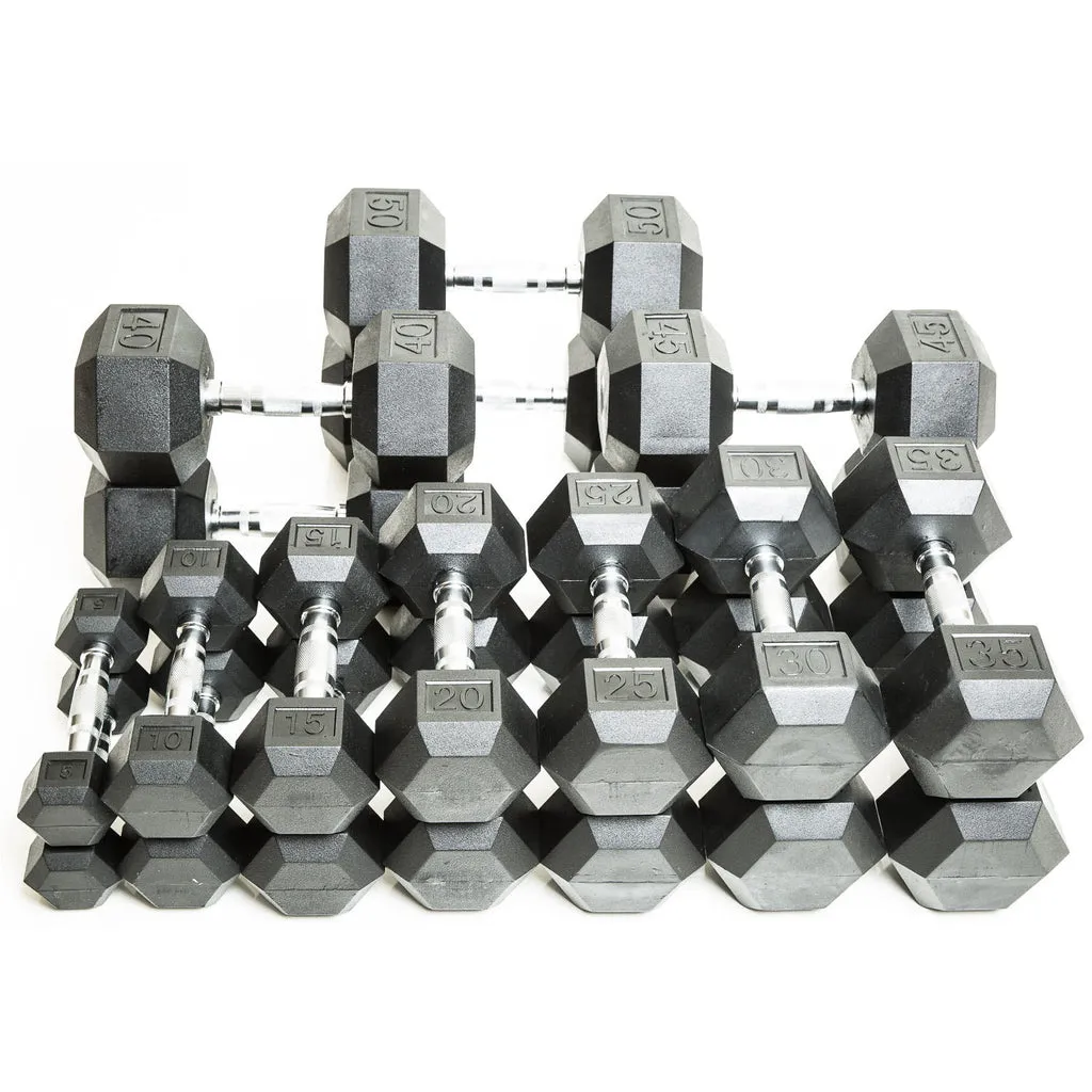 Set de 550 Lbs de Mancuernas Hexagonales IronFit 5-50 Lbs