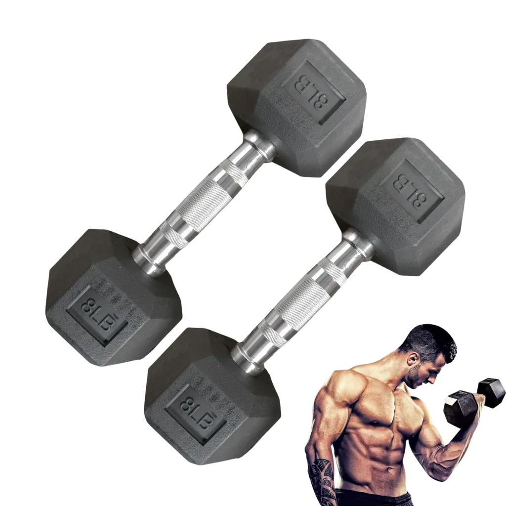 [A000027680] Par de Mancuernas Hexagonales IronFit 8 Lbs