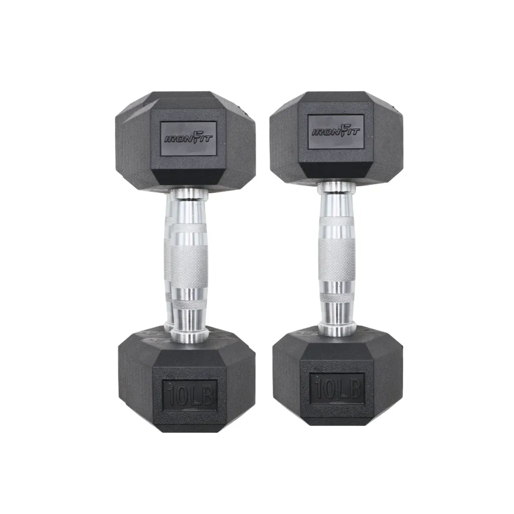 [A000027681] Par de Mancuernas Hexagonales IronFit 10 Lb