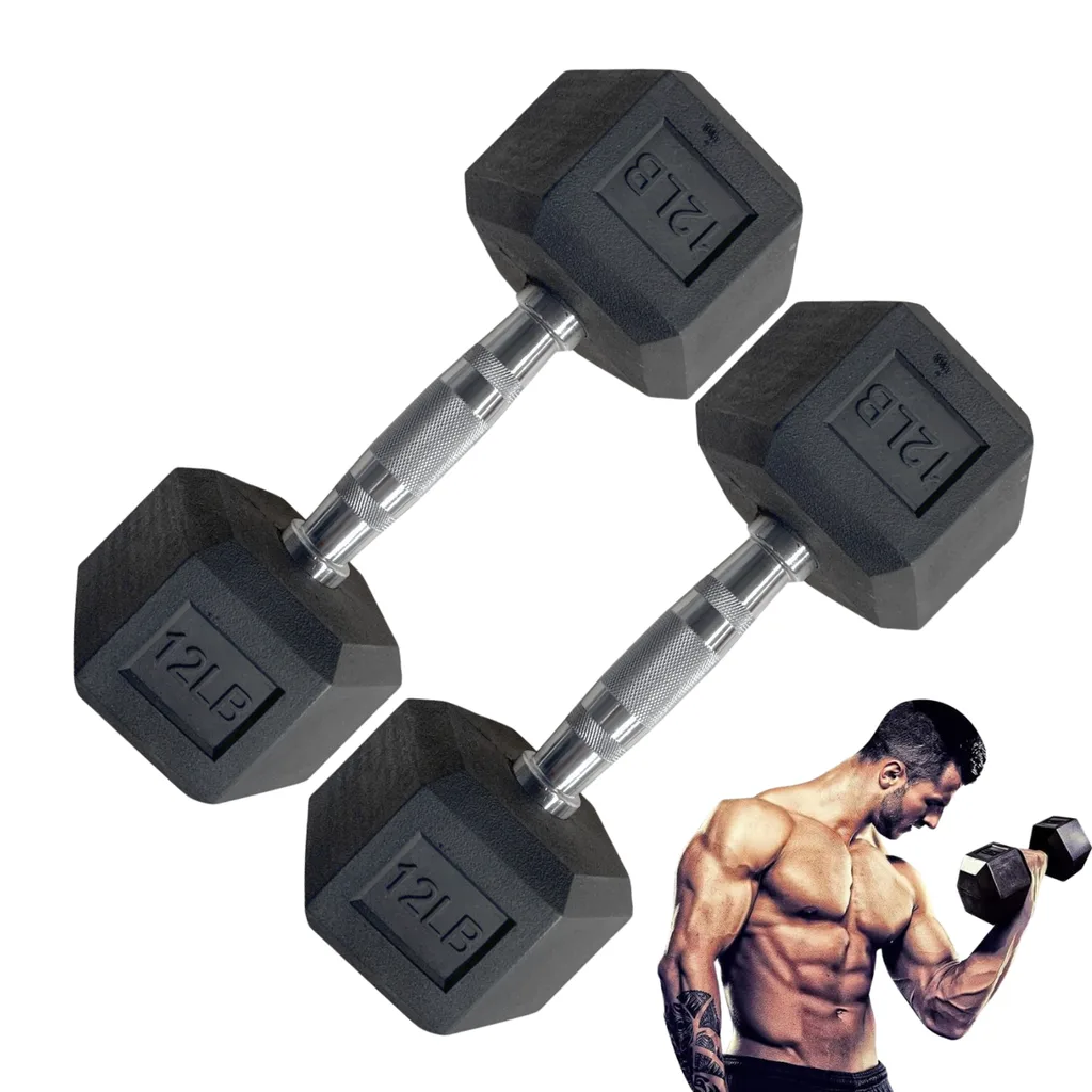 [A000027682] Par de Mancuernas Hexagonales IronFit 12 Lbs