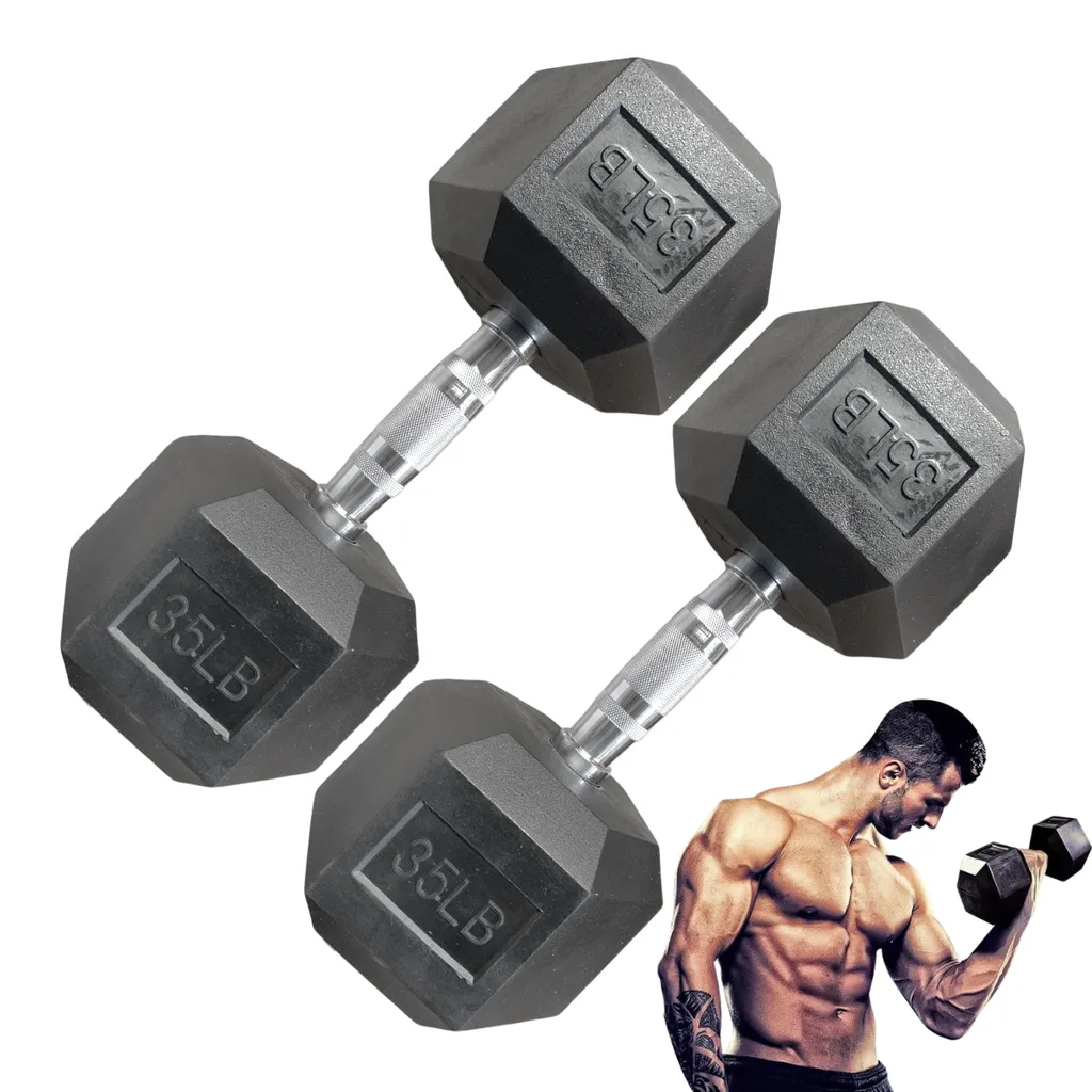 Par de Mancuernas Hexagonales IronFit 35 Lbs