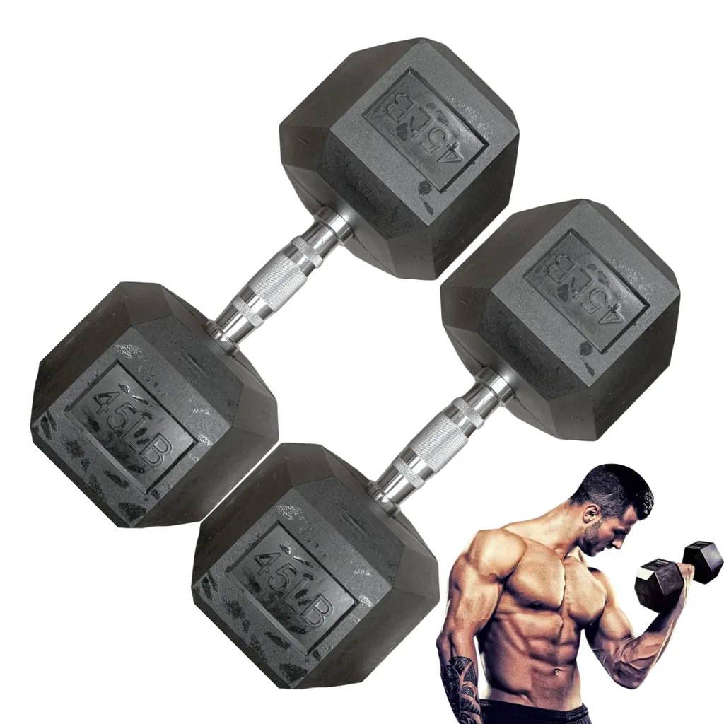 [A000027689] Par de Mancuernas Hexagonales IronFit 45 Lbs