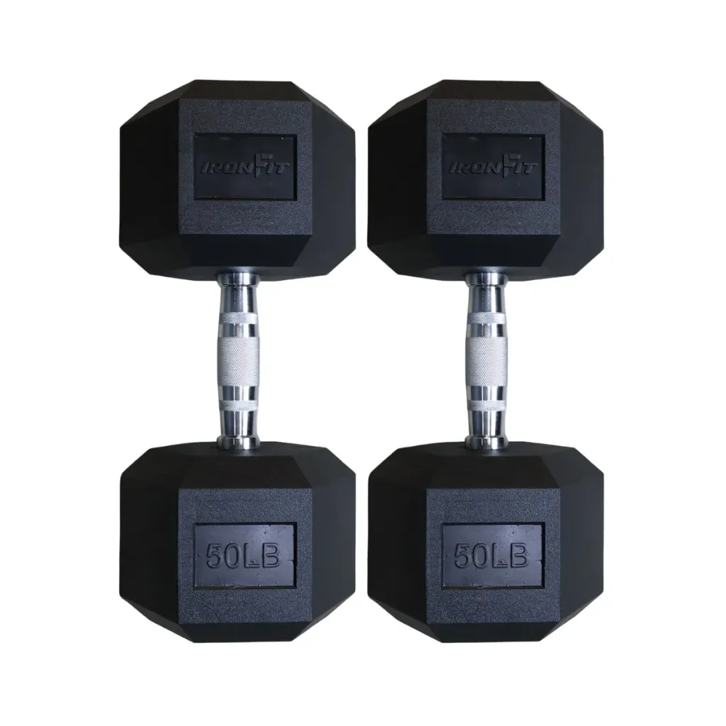 [A000027690] Par de Mancuernas Hexagonales IronFit 50 Lb