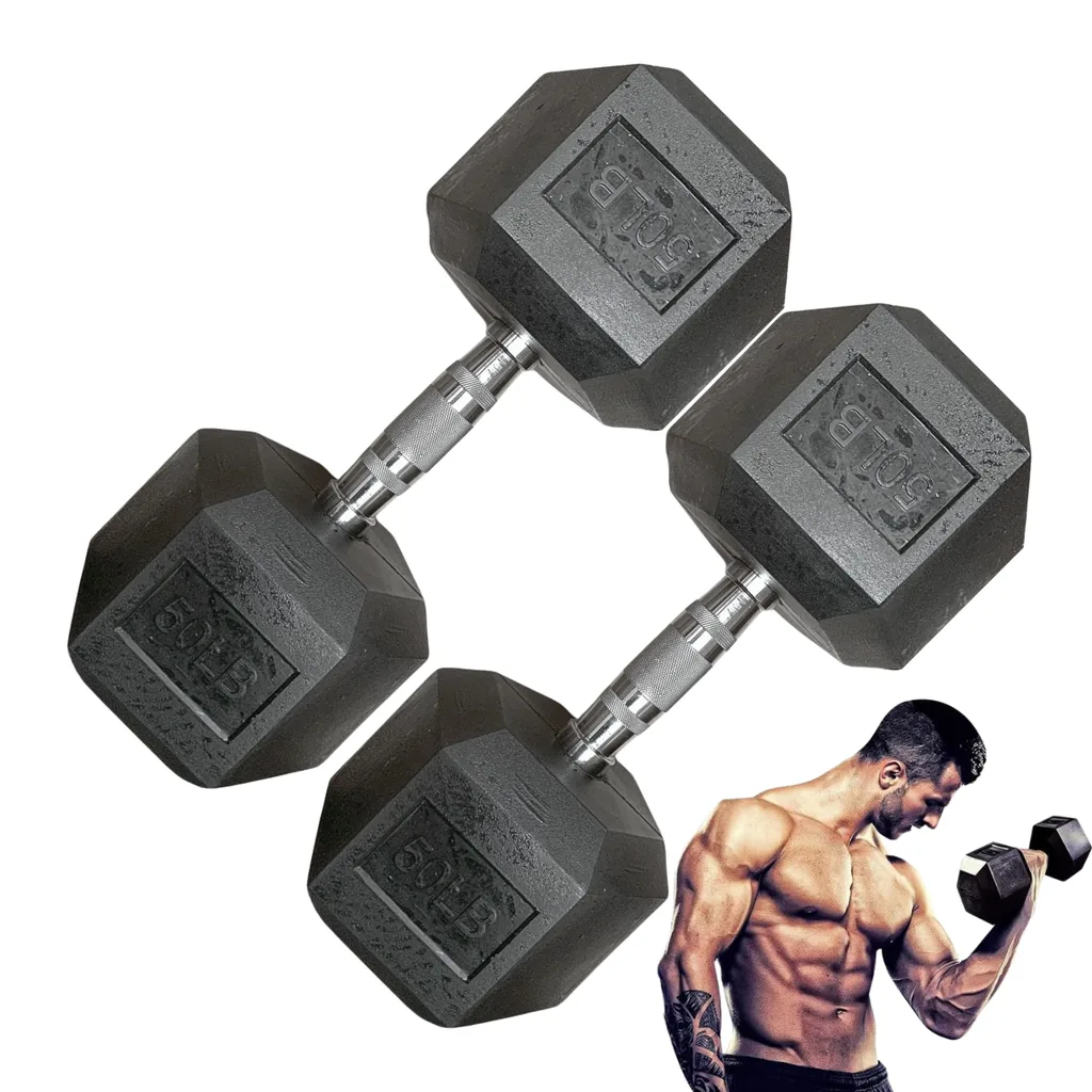 [A000027690] Par de Mancuernas Hexagonales IronFit 50 Lbs