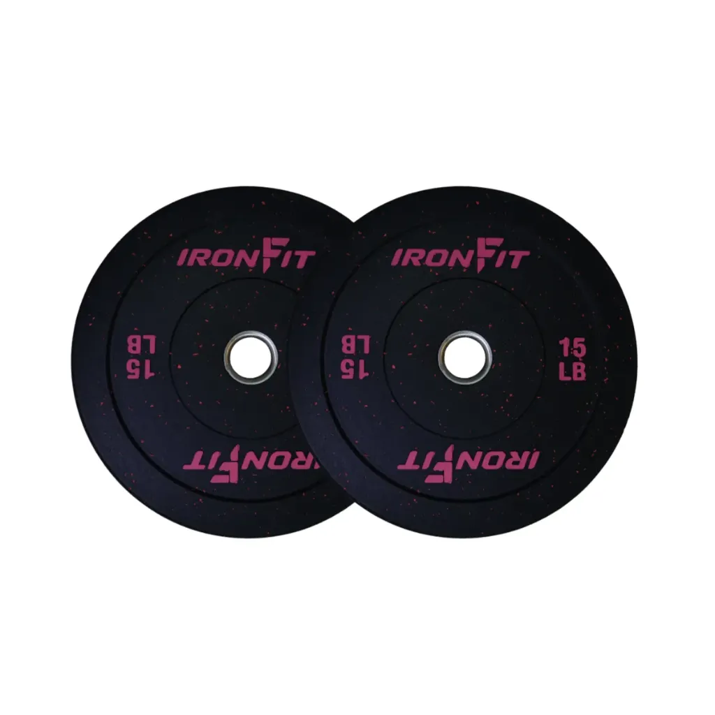 Par de Discos Bumper Hi Temp IronFit de 15 Lbs