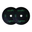 Par de Discos Bumper Hi Temp IronFit de 25 Lbs