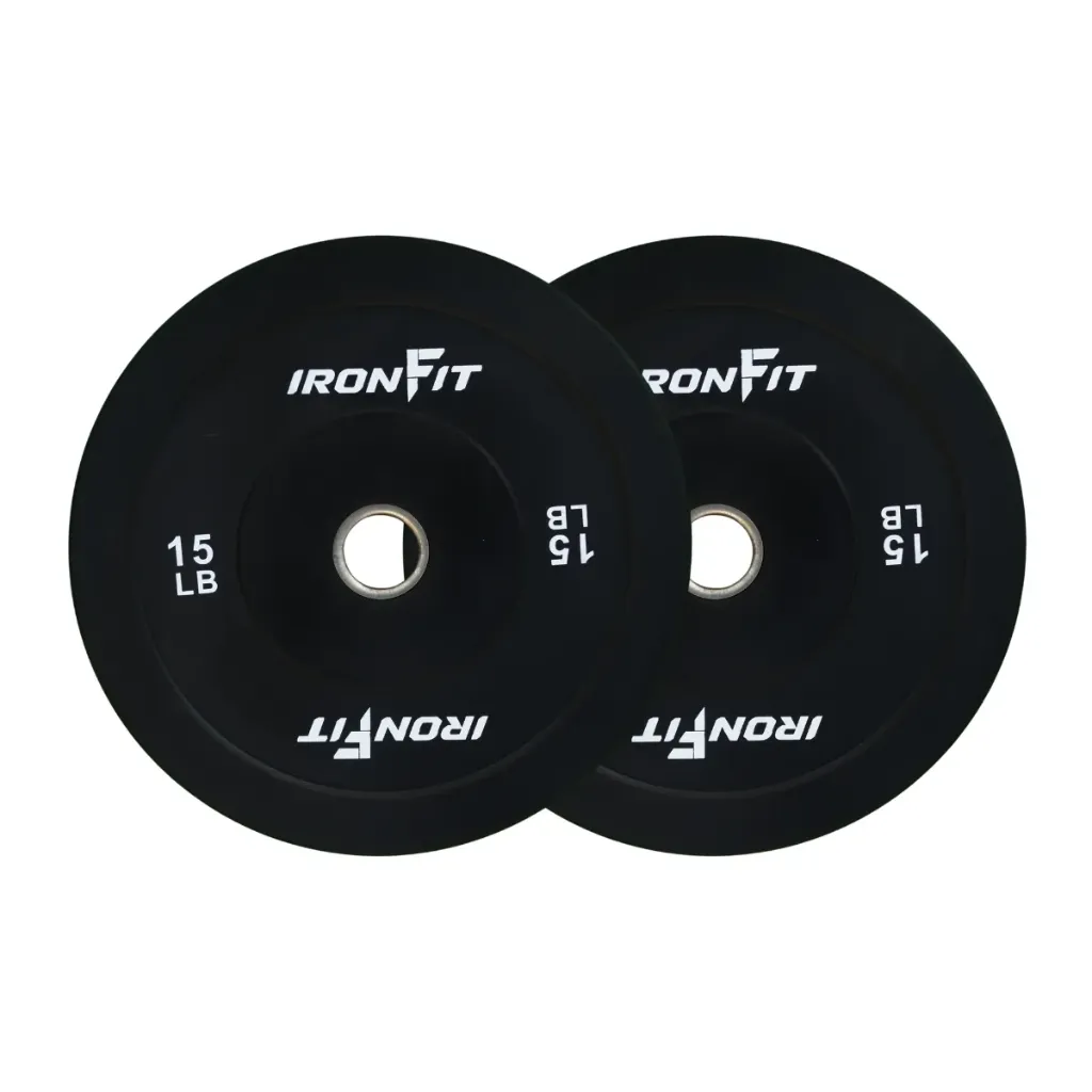 [A000027732] Par de Discos Bumper Rígidos IronFit de 15 Lbs