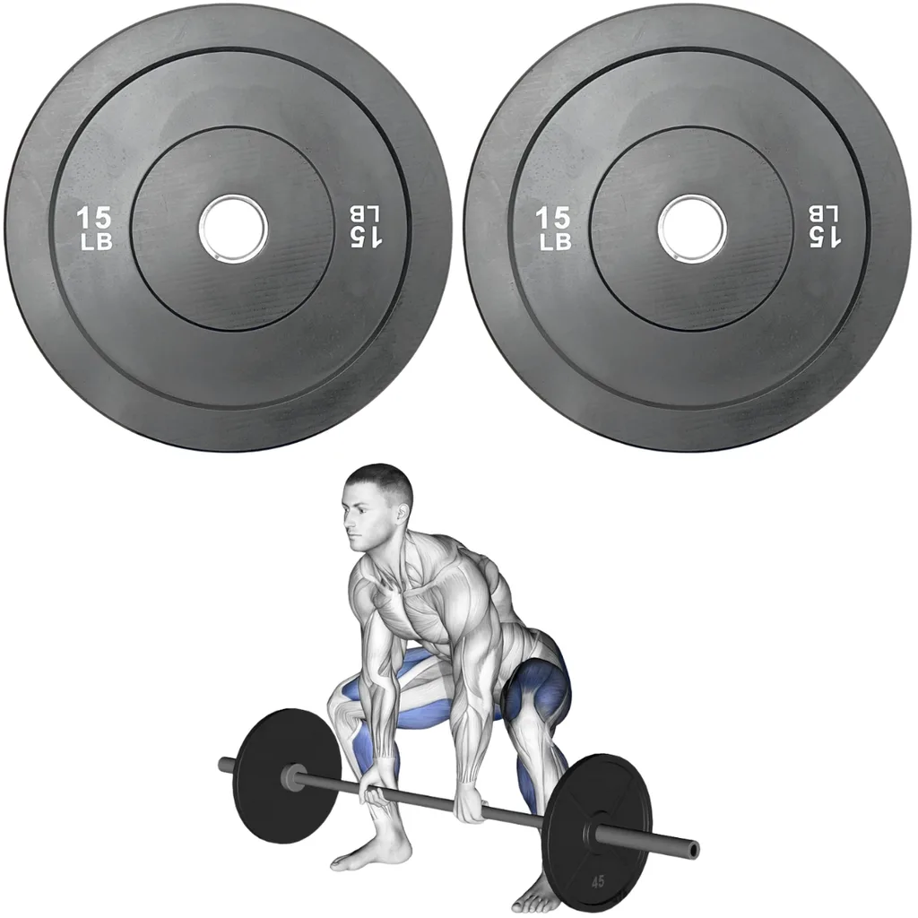 Par de Discos Bumper Rígidos IronFit de 15 Lbs