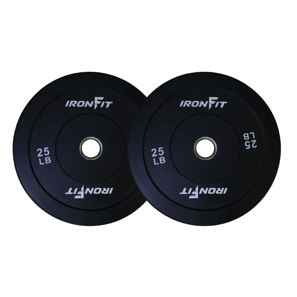 Par de Discos Bumper Rígidos IronFit de 25 Lbs