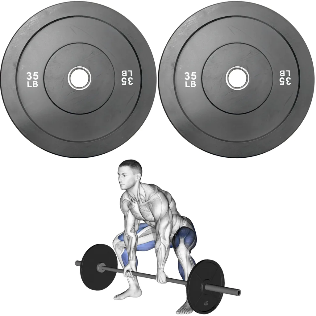 [A000027734] Par de Discos Bumper Rígidos IronFit de 35 Lbs