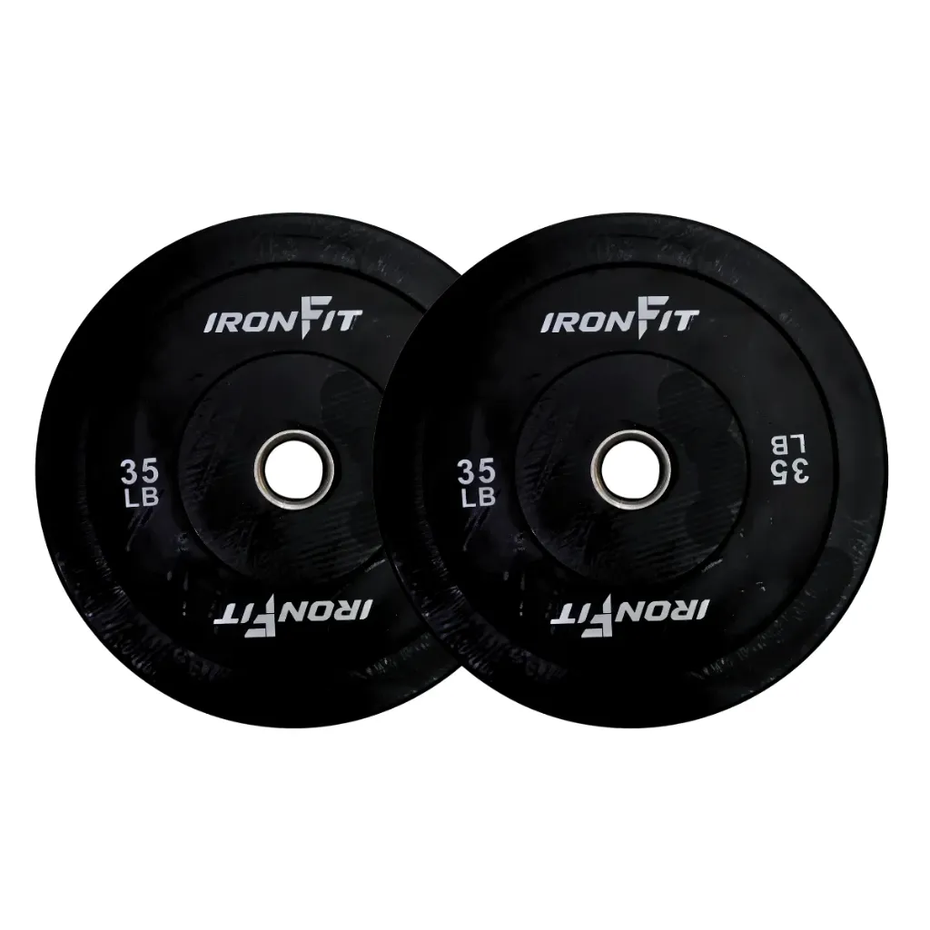 [A000027734] Par de Discos Bumper Rígidos IronFit de 35 Lbs