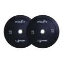 Par de Discos Bumper Rígidos IronFit de 45 Lbs