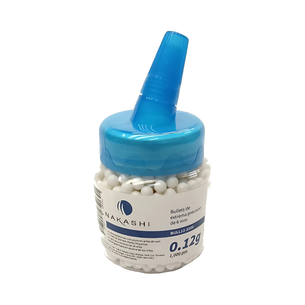 [A000027788] Balas de Plástico Nakashi 0.12g 6mm 1000 Piezas