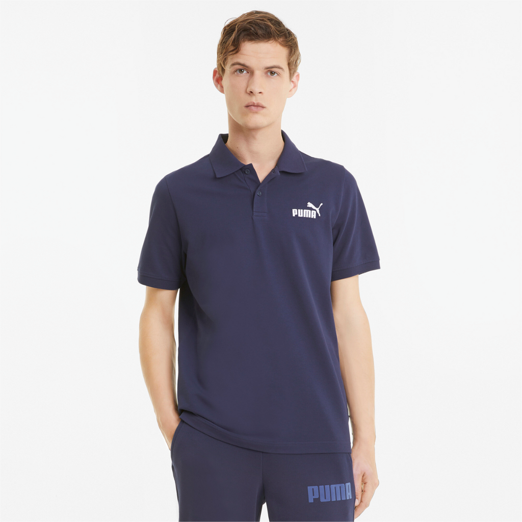[A000028121] Playera Puma Essentials tipo polo para hombre (Azul Marino, S)