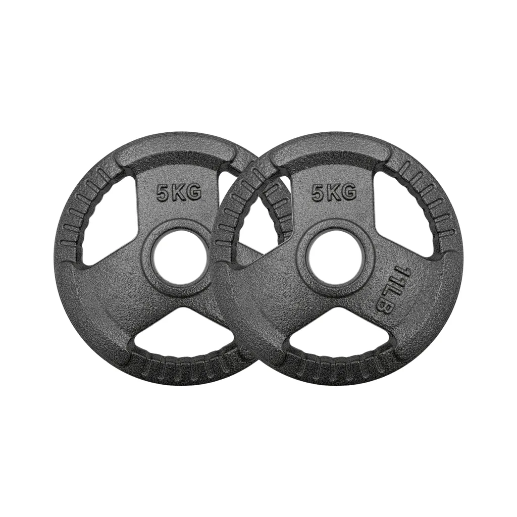 [A000028612] Par de Discos de Acero IronFit 3 brazos 5kg 2"