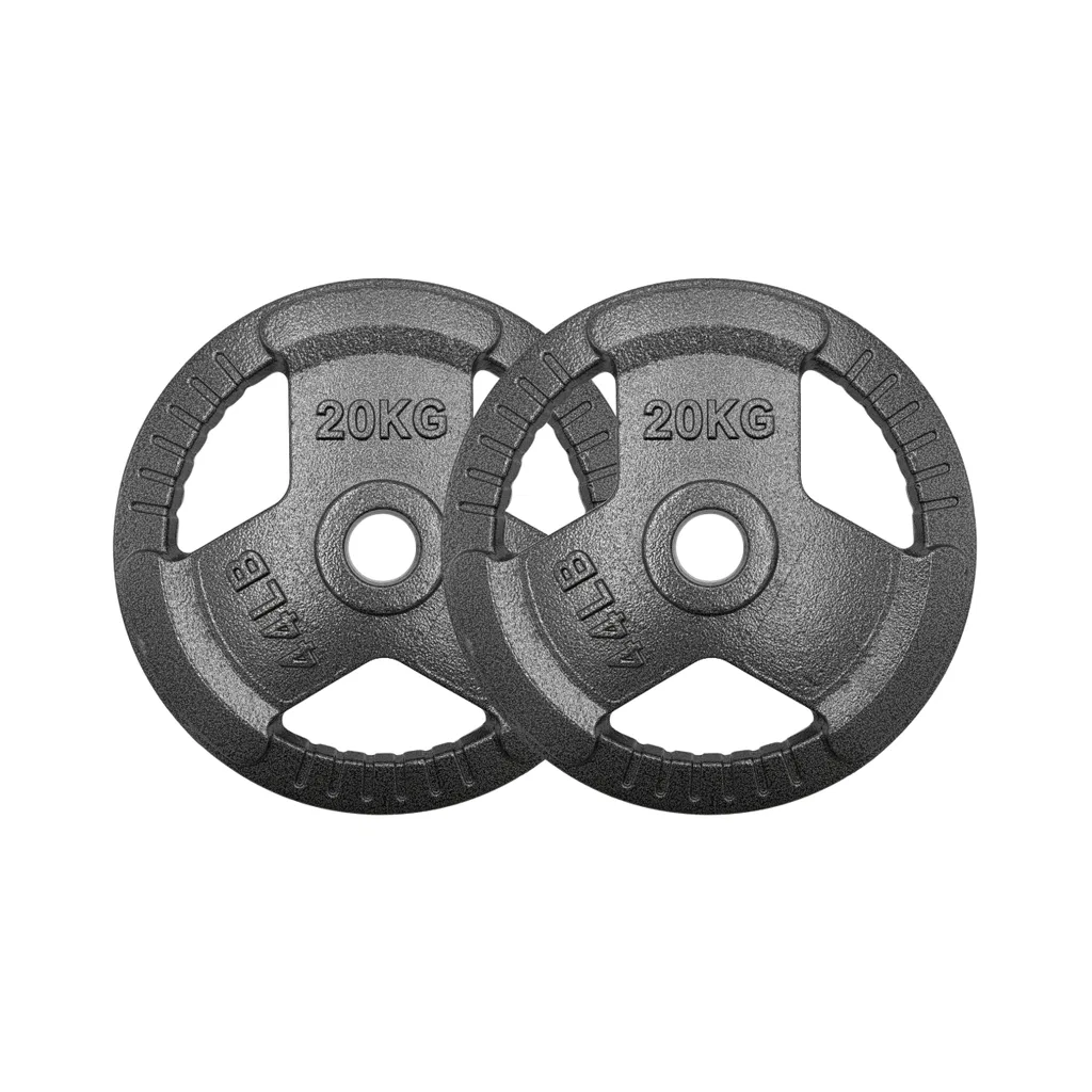 [A000028615] Par de Discos de Acero IronFit 3 brazos 20kg 2"