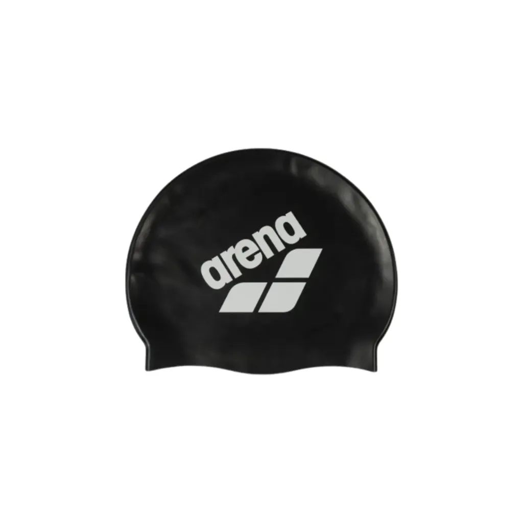 [A000028785] Gorra de natación Arena Big Logo (Negro/Blanco)