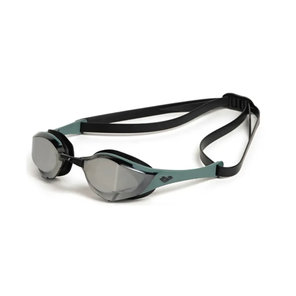 [A000028813] Goggles Arena Cobra Edge Swipe Mirror FINA Protección UV (Plata/Verde Mate/Negro (SW))