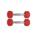 Par de Mancuernas Hexagonales Rojas IronFit 5 Lb