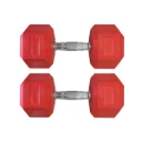 Par de Mancuernas Hexagonales Rojas IronFit 30 Lb