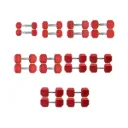 Set de Mancuernas hexagonales Rojas IronFit 550 Lb  (5 - 50 Lb)