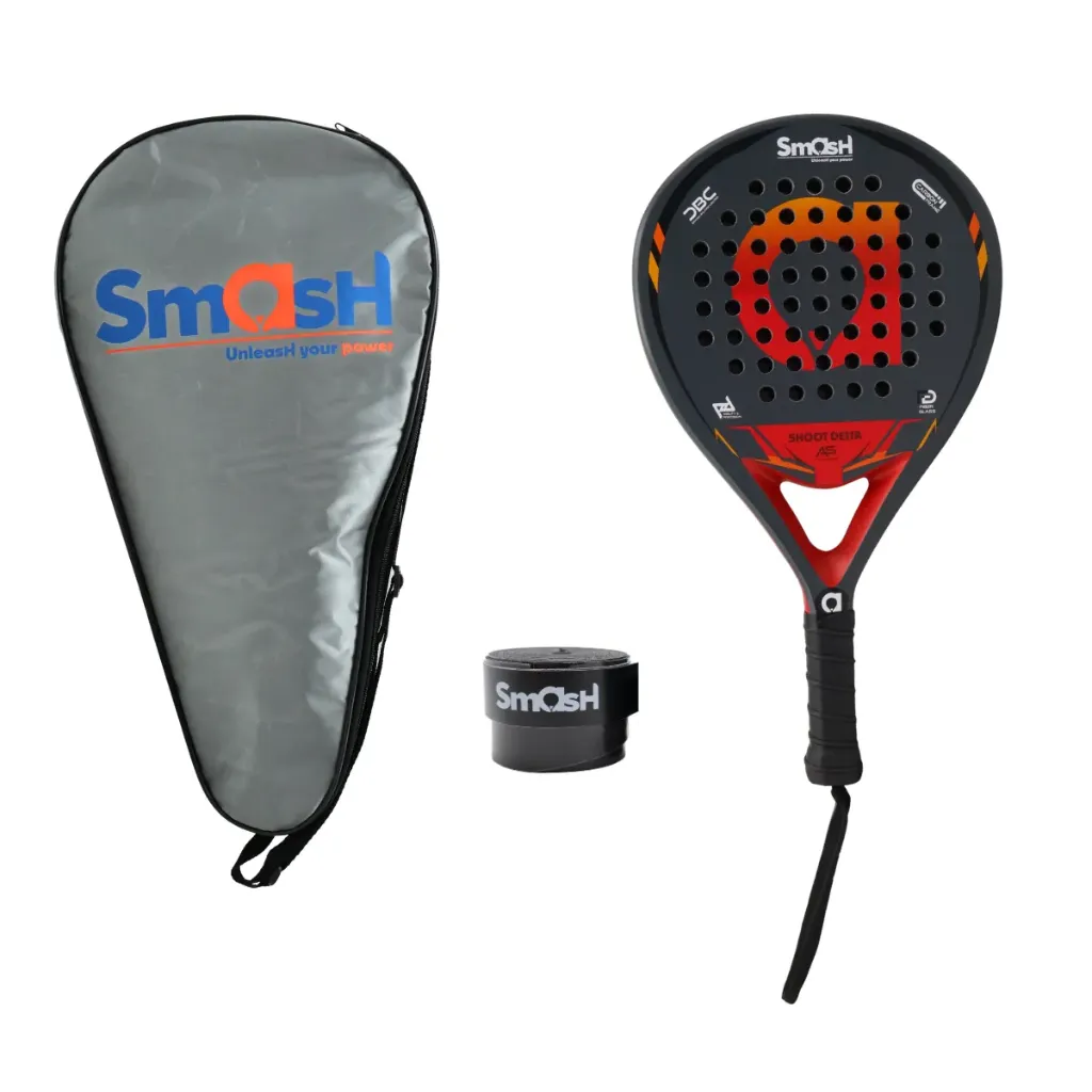 Raqueta de Pádel Shoot Delta Smash, Funda y Grip