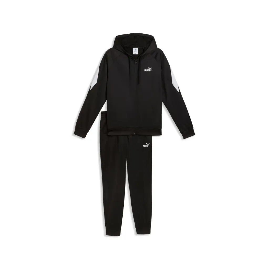 [A000029046] Conjunto Deportivo Puma Poly Suit (Negro/Blanco, S)