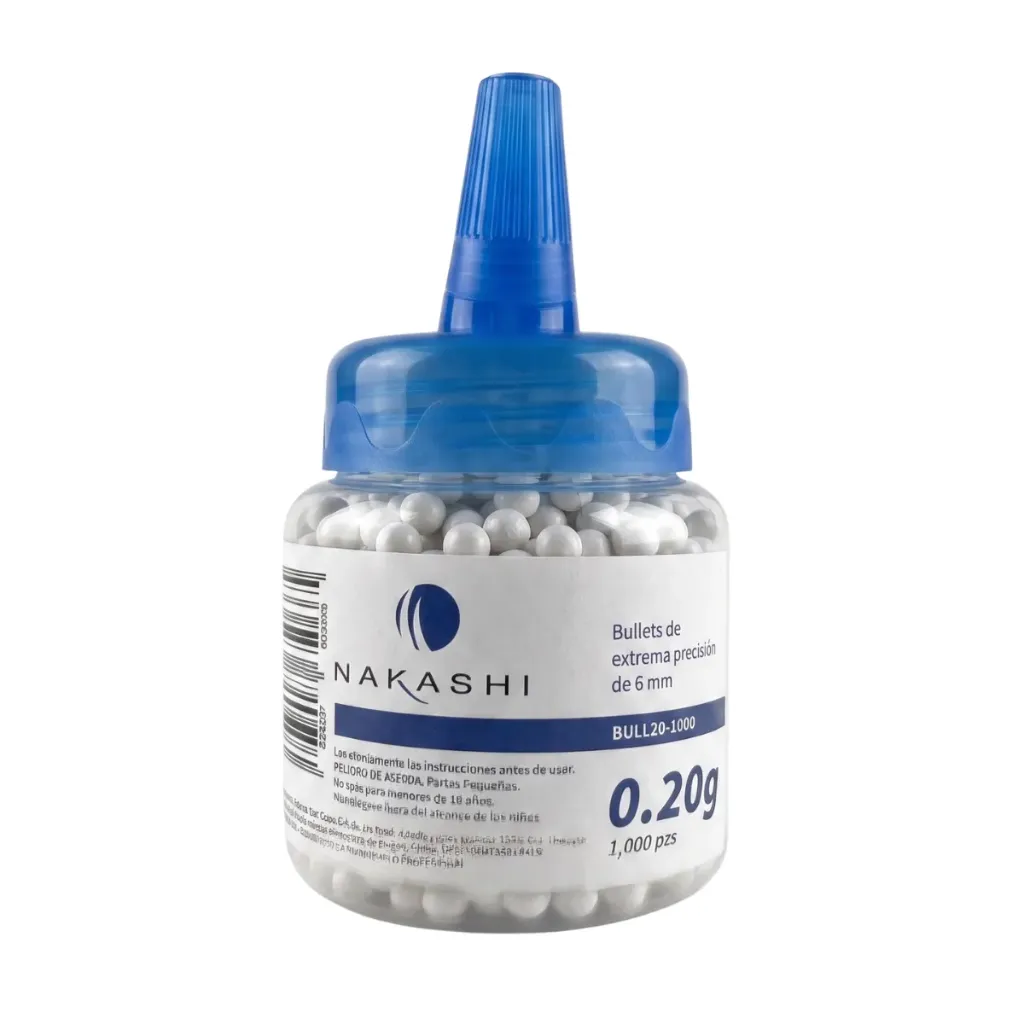 [A000029195] Balas de Plástico Nakashi 0.20g 6mm 1000 Piezas