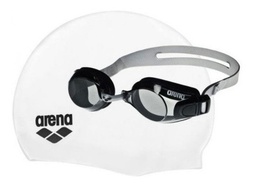 Set de Natación Arena Gorra y Goggles Adulto