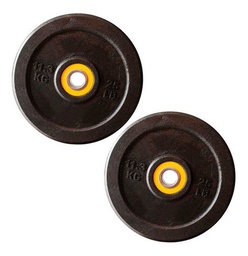 ​Par de discos bumper caucho 25 libras Elite