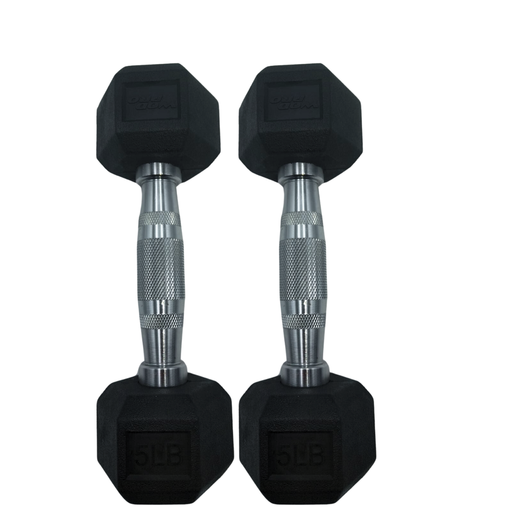 Par de mancuernas hexagonales 5 libras Wod Pro