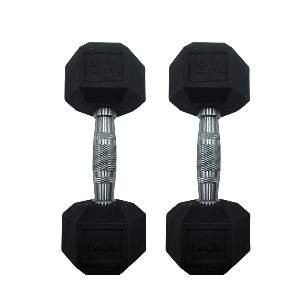 Par de mancuernas hexagonales 15 libras Wod Pro