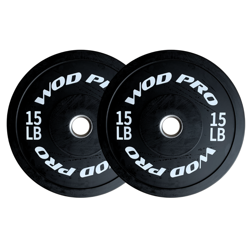​Par de discos bumper rígidos 15 lb Wod Pro