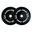 ​Par de discos bumper rígidos 35 lb Wod Pro