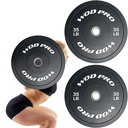 ​Par de discos bumper rígidos 35 lb Wod Pro