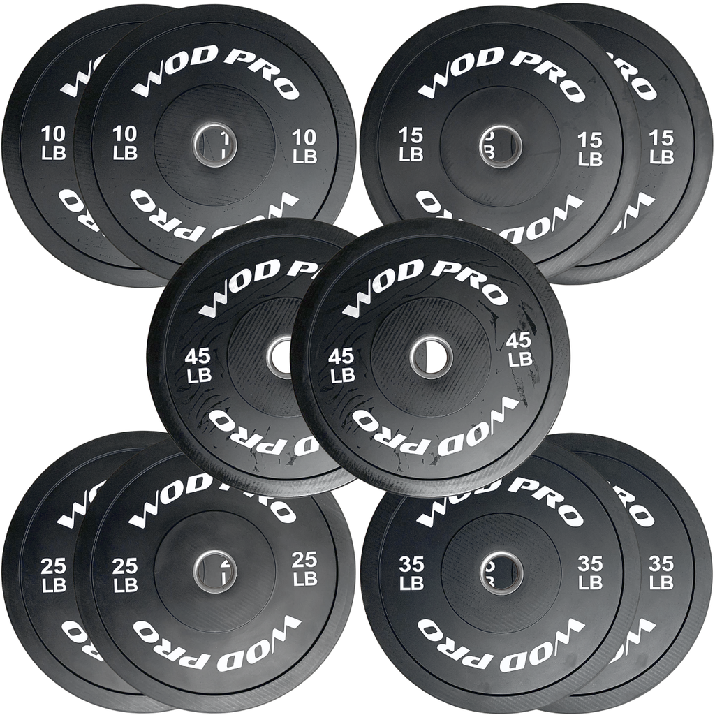 ​Set 260 libras discos bumper rígidos Wod Pro