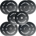​Set 260 libras discos bumper rígidos Wod Pro