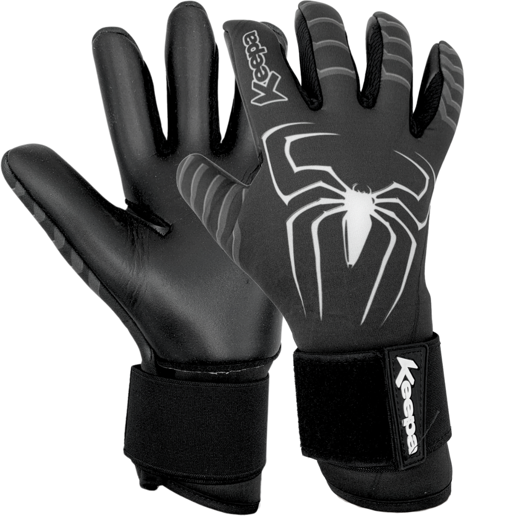 [A000012492] Guantes para portero Keepa Spider semiprofesional adulto (Negro, 7)