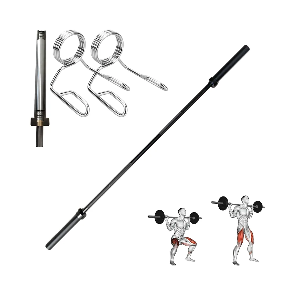 [A000013696] Barra Olímpica Wod Pro con rodamientos Sellada 2.2mts 20kg 1500 lb (Negro)